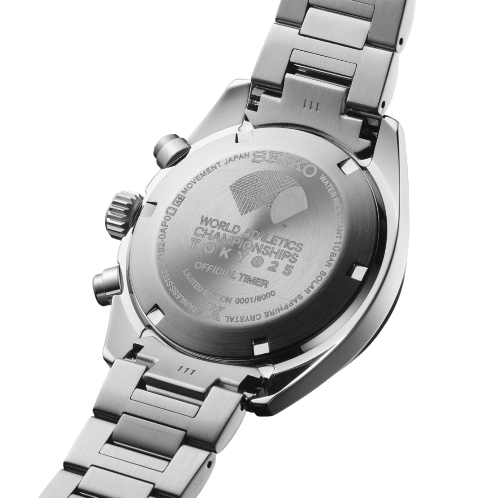 Orologio cronografo Seiko in acciaio con quadrante viola MISURA UNICA