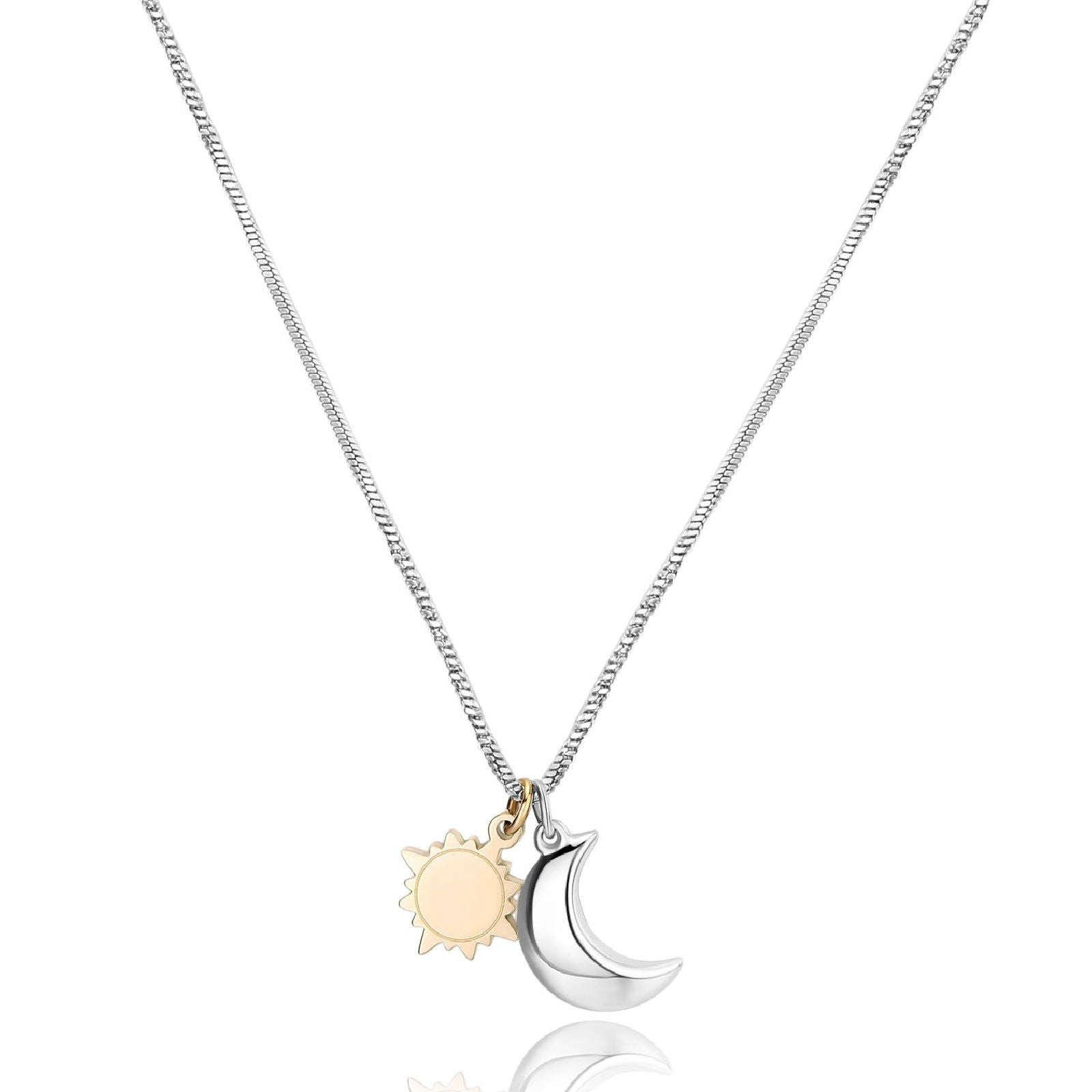 Collana donna S'agapõ Feelings acciaio luna sole pvd oro SFE03-1