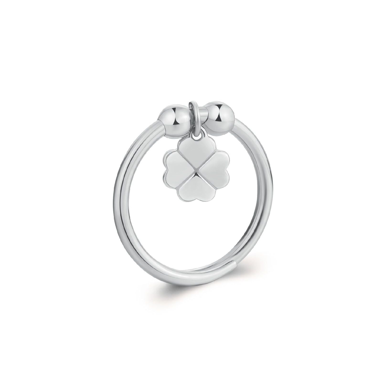 Anello donna S'agapõ Feelings acciaio ciondolo quadrifoglio SFE34-1