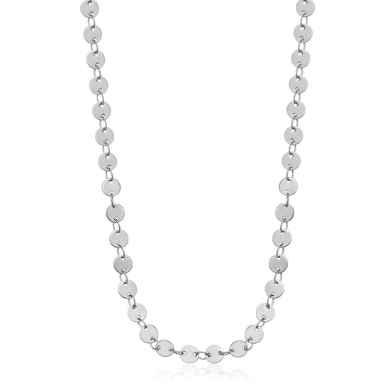 Collana donna S'agapõ Chunky in acciaio con catena a dischetti SHK80-1