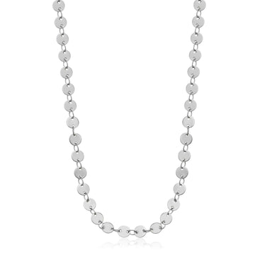 Collana donna S'agapõ Chunky in acciaio con catena a dischetti SHK80-1