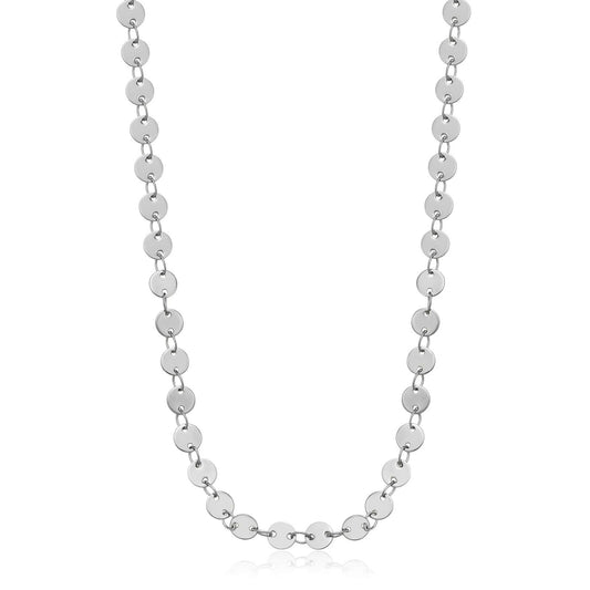 Collana donna S'agapõ Chunky in acciaio con catena a dischetti 60 cm SHK87-1