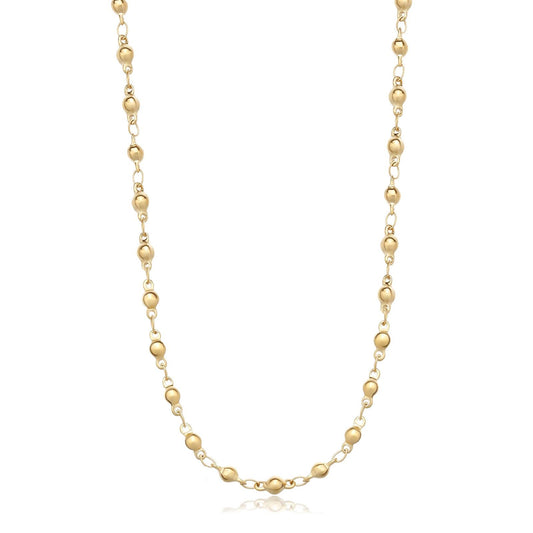 Collana donna S'agapõ Chunky in acciaio dorato con catena con pallini 60 cm SHK89-1