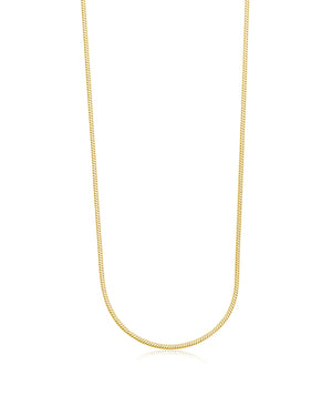 Collana girocollo donna della collezione S'agapõ Chunky realizzato in acciaio dorato caratterizzato da una catena snake SHK91