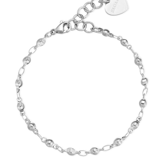 Bracciale donna S'agapõ Chunky in acciaio con catena a pallini 18,5 cm SHK92-1
