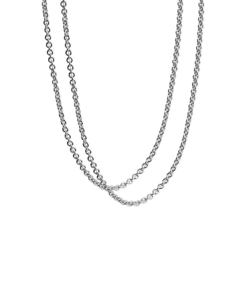 Collana lunga della collezione leBebé I Suonamore da donna in argento 925 rodiato con lunghezza regolabile da 90 a 100 cm SNMA003