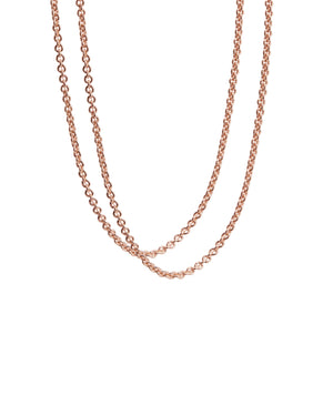 Collana lunga della collezione leBebé I Suonamore da donna in argento 925 rosé con lunghezza regolabile da 90 a 100 cm SNMA003-R