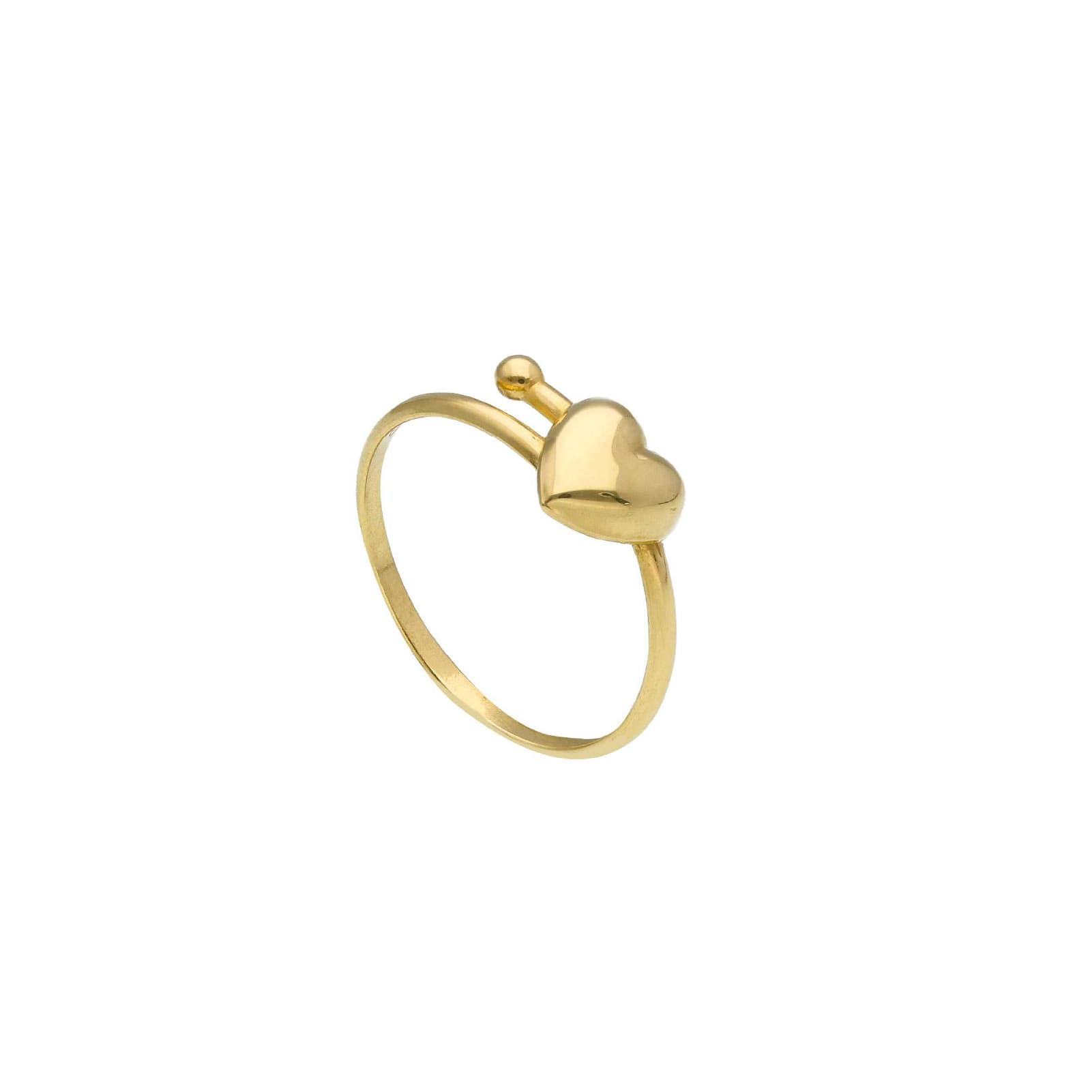Anello Joy Gioielli oro giallo 18 kt  con cuore centrale SU MISURA