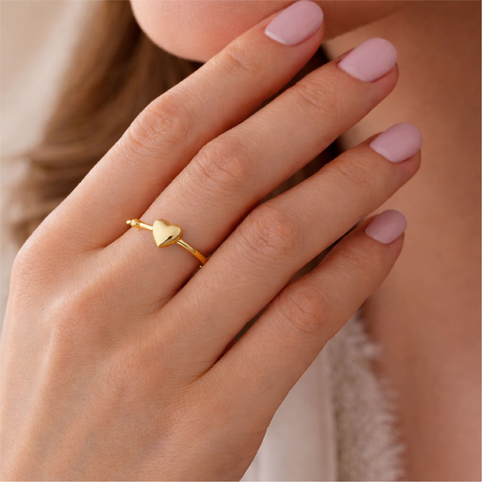 Anello Joy Gioielli oro giallo 18 kt  con cuore centrale SU MISURA