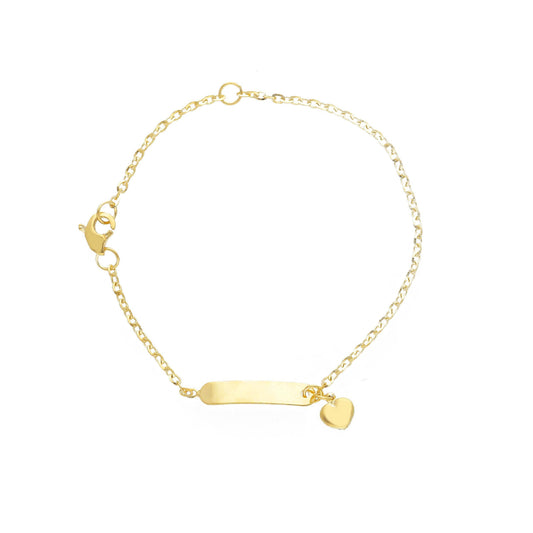 Bracciale bimbi JOY Gioielli Oro in oro 9KT con cuore 14 cm