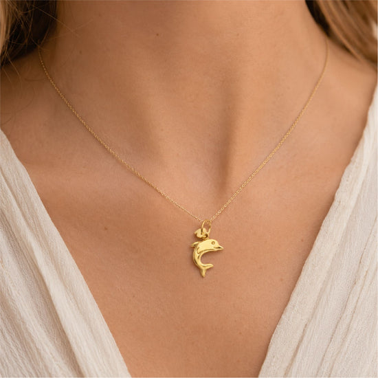 Ciondolo Joy Gioielli delfino in oro giallo 9kt da donna MISURA UNICA
