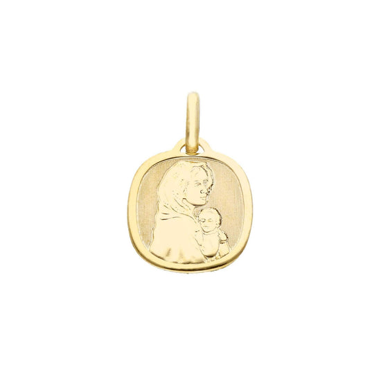 Ciondolo Joy Gioielli in oro giallo 9kt con madonna e bambino MISURA UNICA