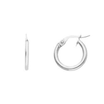Orecchini a cerchio 2 mm Joy Gioielli in oro bianco 9 KT MISURA UNICA