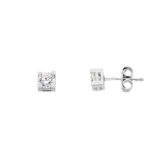 Orecchini punto luce zircone JOY Gioielli in oro 9KT bianco MISURA UNICA