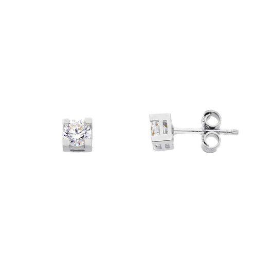 Orecchini punto luce zircone JOY Gioielli in oro 9KT bianco MISURA UNICA