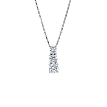 Collana trilogy JOY Gioielli Oro in oro 9KT bianco e zirconi MISURA UNICA