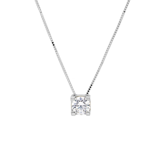 Collana punto luce donna JOY Gioielli in oro 9KT bianco MISURA UNICA