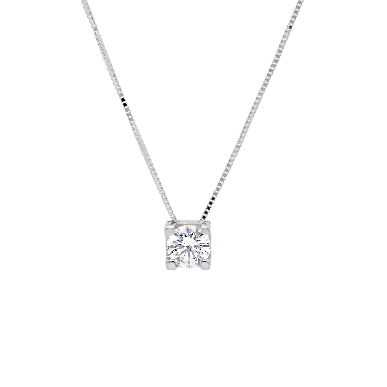 Collana punto luce donna JOY Gioielli in oro 9KT bianco MISURA UNICA