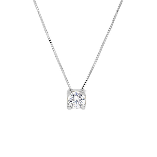 Collana punto luce donna JOY Gioielli in oro 9KT bianco MISURA UNICA