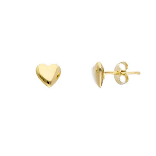 Orecchini a lobo donna JOY Gioielli Oro in oro 9KT a cuore MISURA UNICA