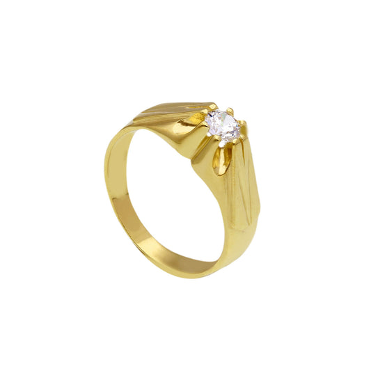 Anello solitario uomo della JOY Gioielli in oro 9KT giallo SU MISURA