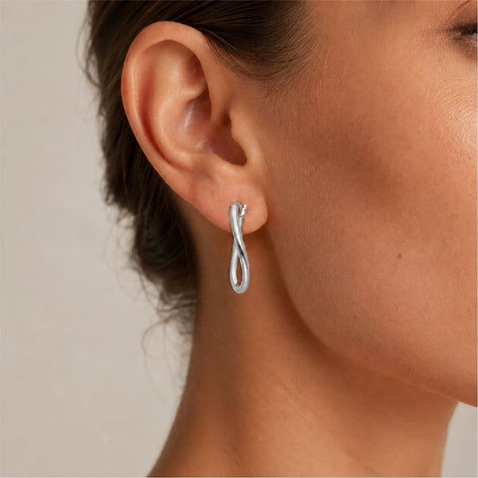 Orecchini ovali Joy Gioielli in oro bianco 9kt da donna MISURA UNICA