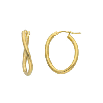 Orecchini ovali Joy Gioielli in oro giallo 9kt da donna MISURA UNICA
