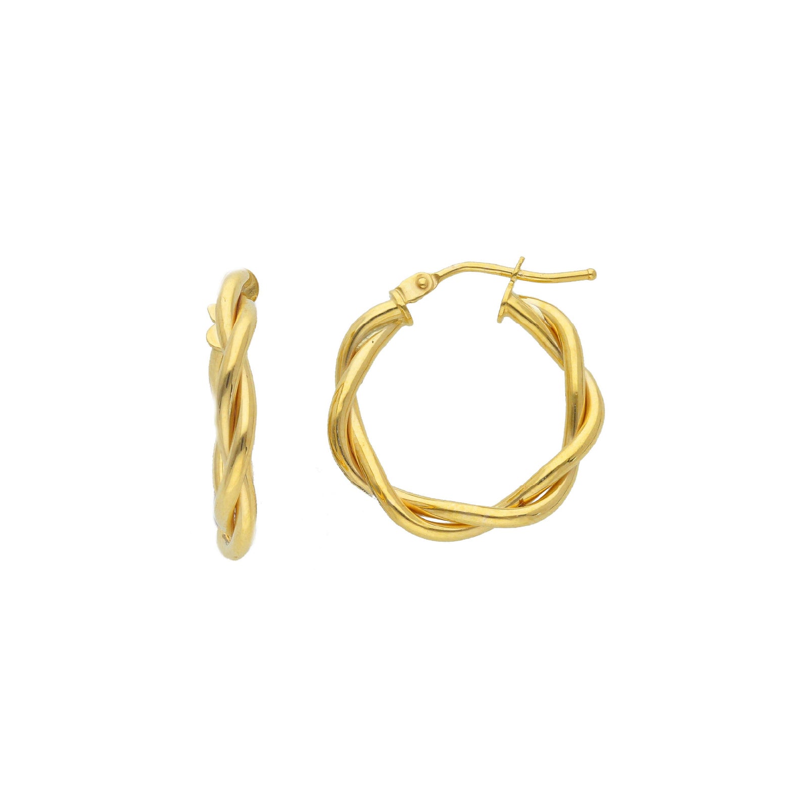 Orecchini cerchio donna JOY Gioielli Oro in oro 9KT avvolti MISURA UNICA