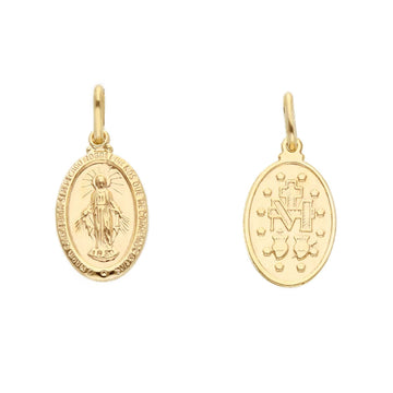 Medaglietta ovale Joy Gioielli oro giallo 9 KT con Madonnina MISURA UNICA