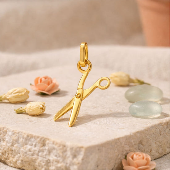 Ciondolo Joy Gioielli 18 KT in oro giallo forma di forbice MISURA UNICA