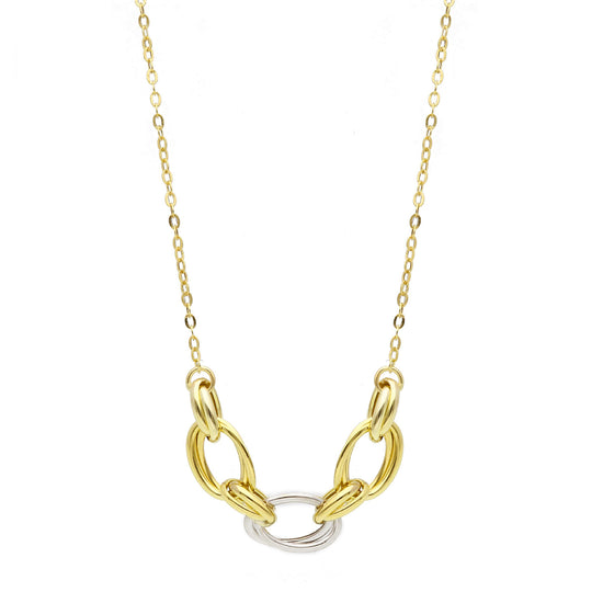 Collana girocollo JOY Gioielli in oro giallo e bianco 9KT MISURA UNICA