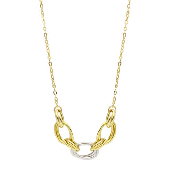 Collana girocollo JOY Gioielli in oro giallo e bianco 9KT MISURA UNICA
