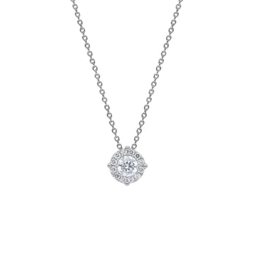 Collana Joy Gioielli in oro bianco 9 KT cerchio con zirconi MISURA UNICA