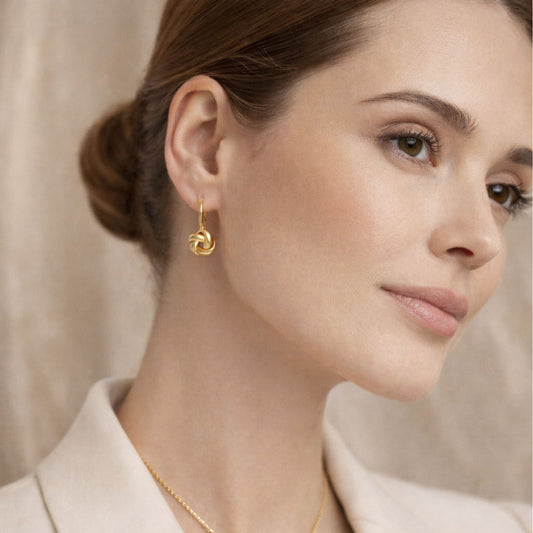 Orecchini monachella Joy Gioielli oro 18 kt con intreccio MISURA UNICA