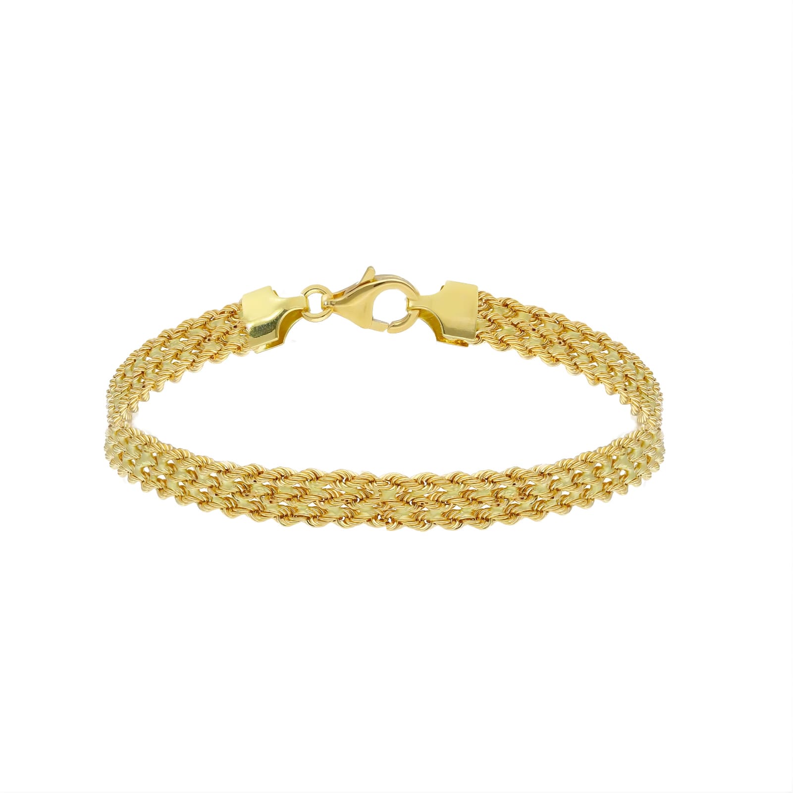 Bracciale Joy Gioielli oro 18 KT con doppia corda donna 19 cm