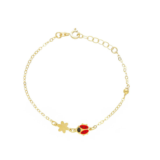 Bracciale Joy Gioielli in oro giallo 9kt con coccinella 16 cm