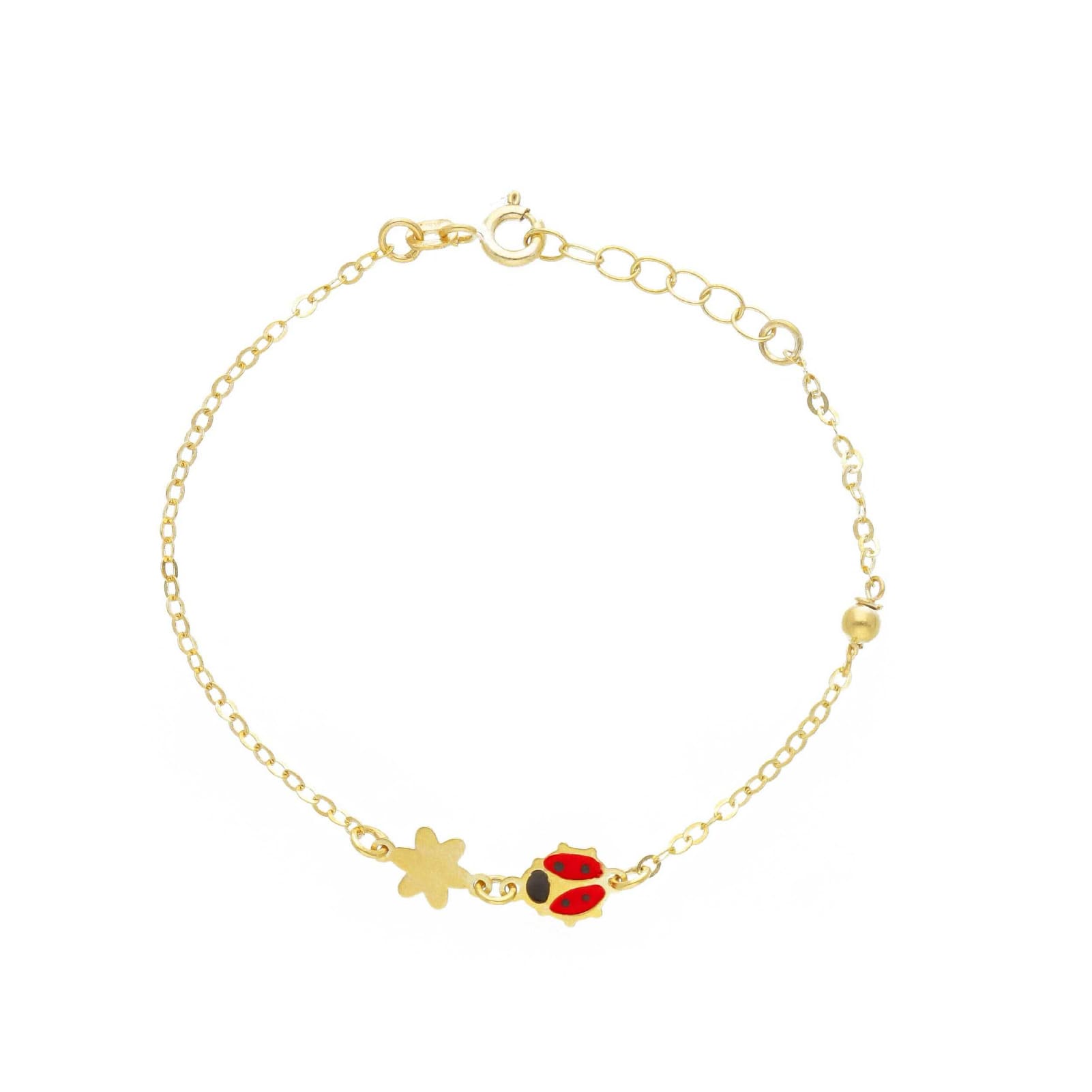 Bracciale Joy Gioielli in oro giallo 9kt con coccinella 16 cm