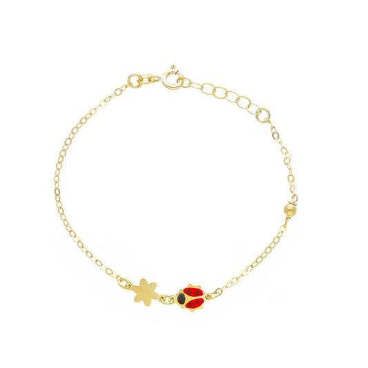 Bracciale Joy Gioielli in oro giallo 9kt con coccinella 16 cm