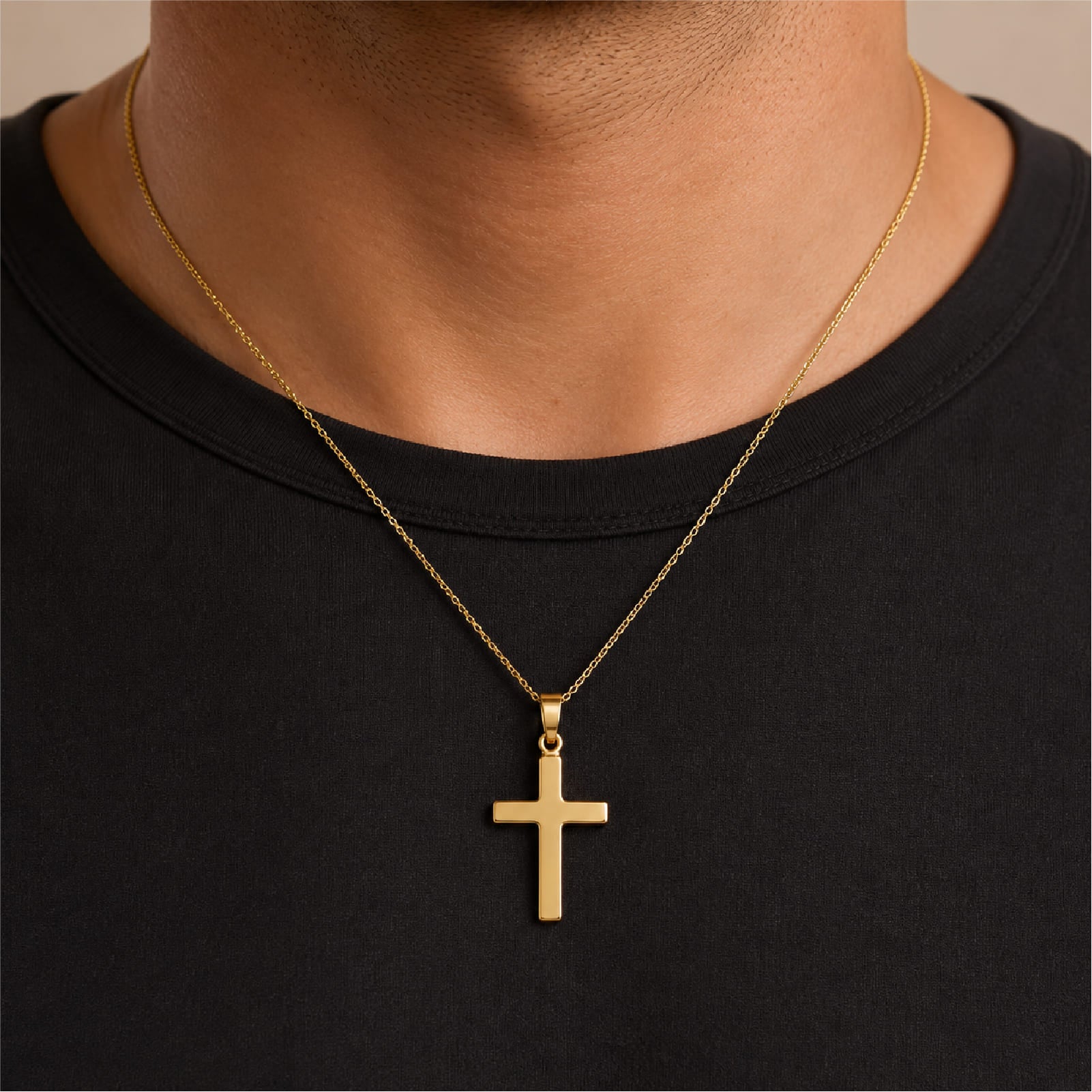 Ciondolo Joy Gioielli in oro giallo 9kt a forma di croce unisex MISURA UNICA