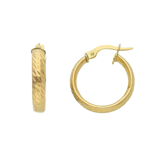 Orecchini a cerchio Joy Gioielli in oro giallo 9 KT 15 mm MISURA UNICA