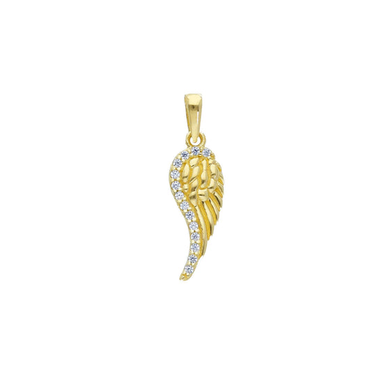 Ciondolo Joy Gioielli in oro giallo 9 KT ala con zirconi MISURA UNICA