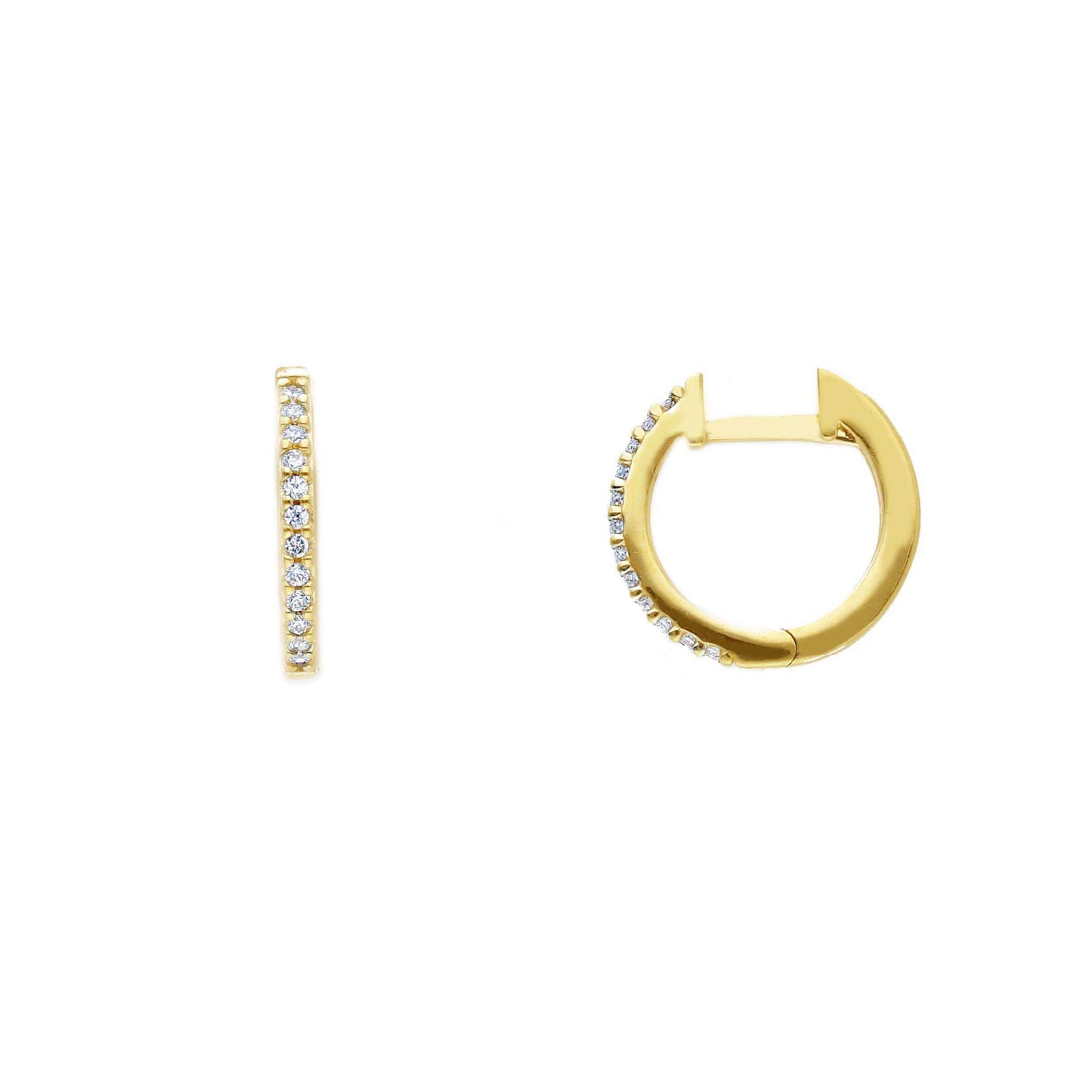Orecchini a cerchio JOY Gioielli Oro in oro 9KT con zirconi MISURA UNICA