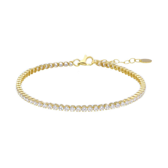 Bracciale tennis donna della JOY Gioielli in oro 9KT giallo Regolabile 17-20 cm