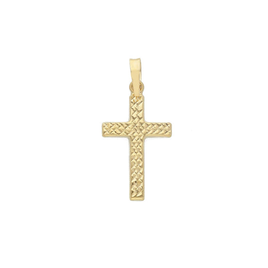 Ciondolo Joy Gioielli in oro giallo 9 KT croce diamantata MISURA UNICA