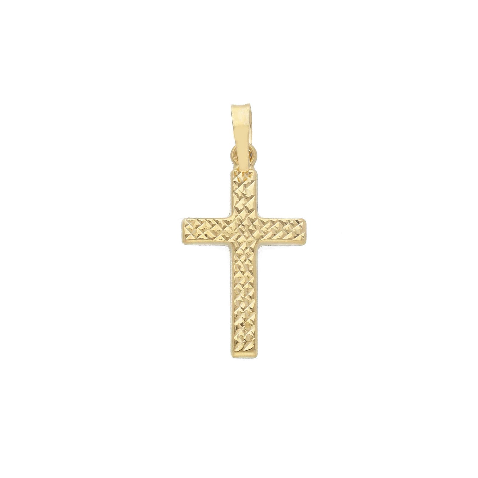 Ciondolo Joy Gioielli in oro giallo 9 KT croce diamantata MISURA UNICA
