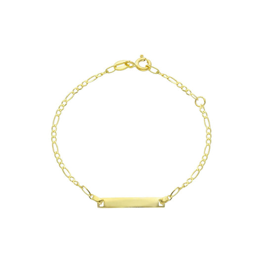 Bracciale con targhetta Joy Gioielli in oro 9kt da bambini 14 cm