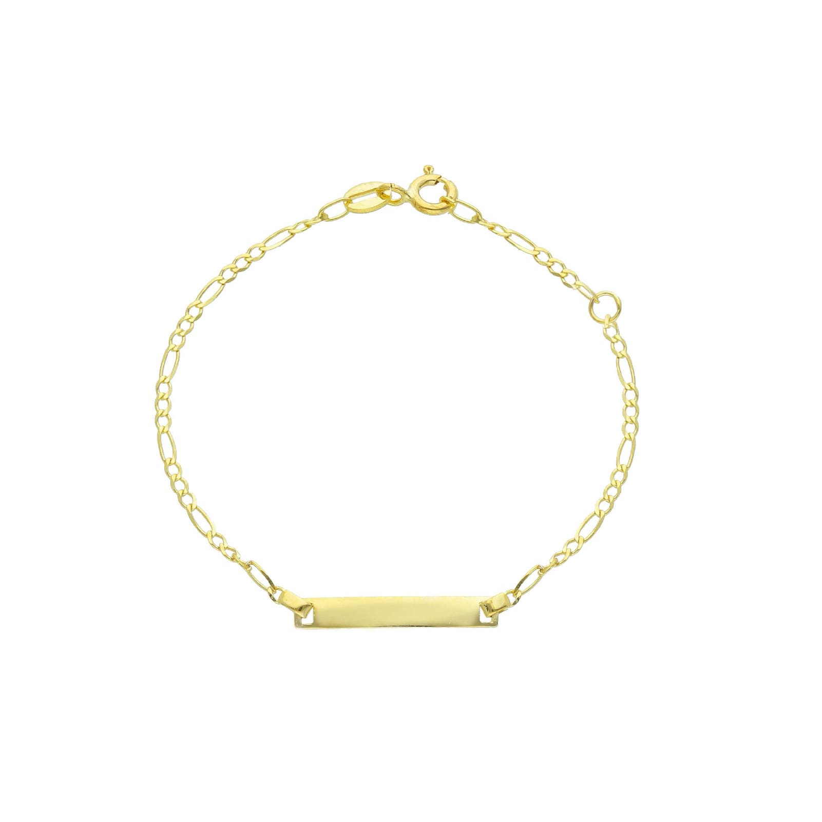 Bracciale con targhetta Joy Gioielli in oro 9kt da bambini 14 cm