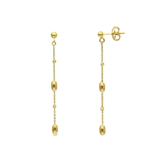 Orecchini Pendenti A Cerchio Aperti E Intrecciati, Placcati Oro 18K, Ipoallergenici - Gioielli In Rame Per Donna, Regalo Elegante