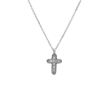 Collana Joy Gioielli in oro bianco 18 kt con croce diamantata MISURA UNICA