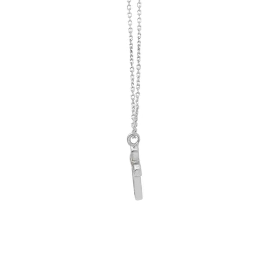 Collana Joy Gioielli in oro bianco 18 kt con croce diamantata MISURA UNICA